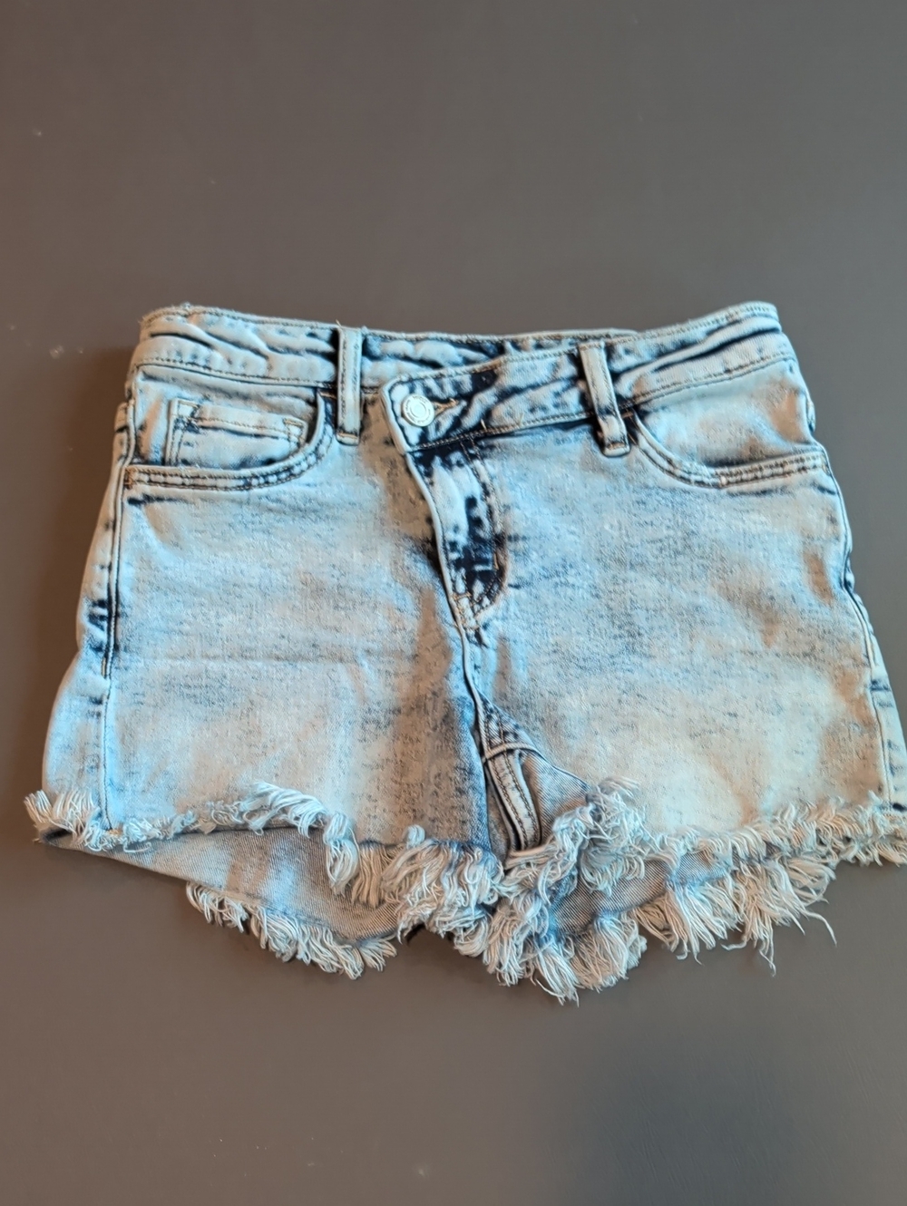 Women’s Light Blue Frayed Denim Jean Shorts
